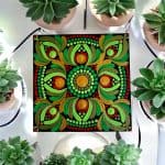 Hand-Painted Mandala Fridge Magnets 4"