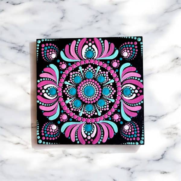 Hand-Painted Mandala Fridge Magnets 4"