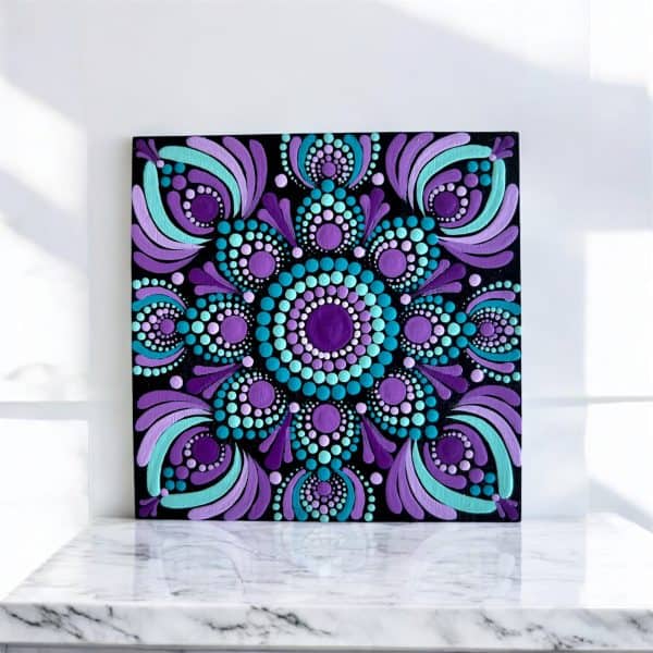 Hand-Painted Mandala Fridge Magnets 4"