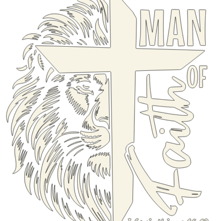 Man of Faith Cross and Lion
