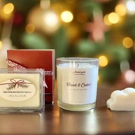 Holiday Gift Set - Violet & Cedarwood Candle Collection - Limited Edition - Free Shipping