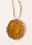 Handcrafted Gaia Medallion: Indigenous Beaded Pendant for Earth Day Celebration