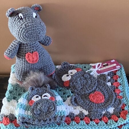 crocheted 3 piece baby set