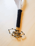 Indigenous Handcrafted Smudge Kit: Silver Sage Bundle, Beaded Feather Fan for Spiritual Cleansing