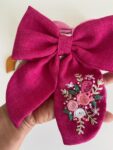 Oversized Hand Embroidered Bows