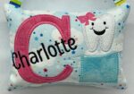 Name & Initial Tooth Fairy Pillow by Tooth Fairy Tess- Personalized