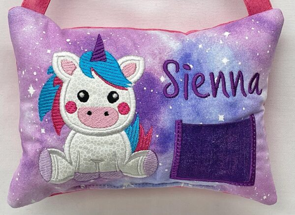 Unicorn Tooth Fairy Pillow by Tooth Fairy Tess - Personalized