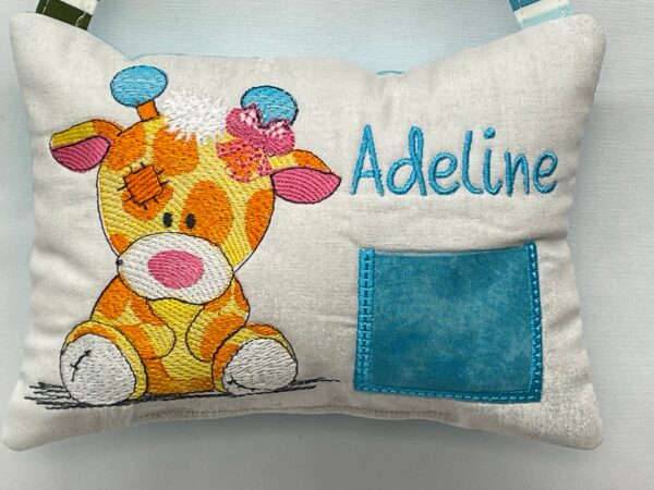 Giraffe Tooth Fairy Pillow by Tooth Fairy Tess - Personalized