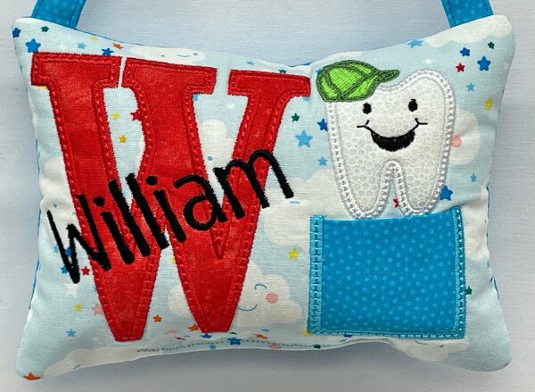 Name & Initial Tooth Fairy Pillow by Tooth Fairy Tess- Personalized