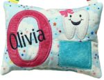 Name & Initial Tooth Fairy Pillow by Tooth Fairy Tess- Personalized