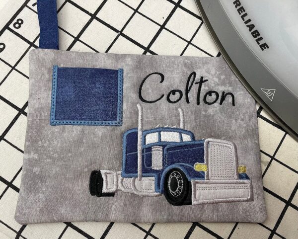 Semi Tractor Tooth Fairy Pillow by Tooth Fairy Tess - Personalized