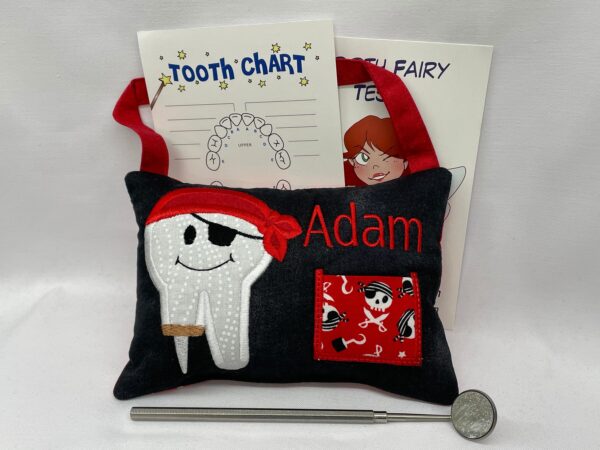 Pirate Tooth Fairy Pillow by Tooth Fairy Tess - Personalized