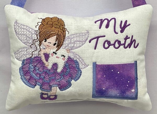 Frilly Purple Dress Fairy Tooth Pillow by Tooth Fairy Tess