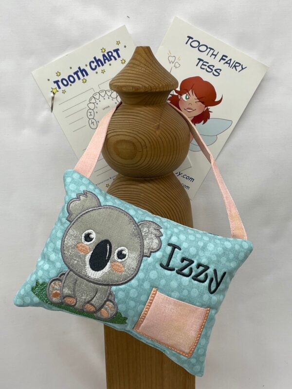 Koala Bear Tooth Fairy Pillow by Tooth Fairy Tess - Personalized