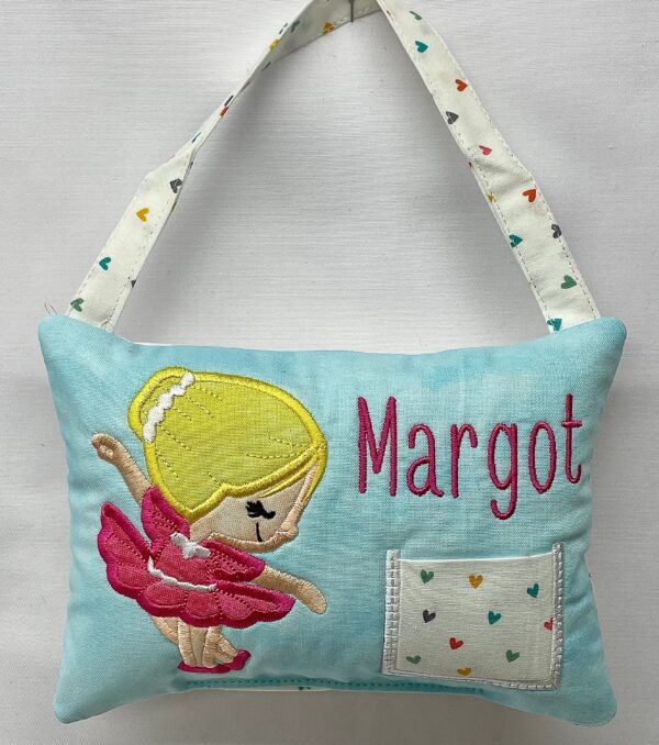 Ballerina Tooth Fairy Pillow by Tooth Fairy Tess- Personalized