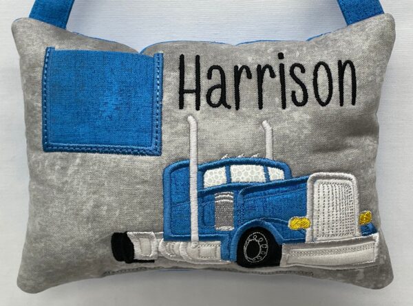 Semi Tractor Tooth Fairy Pillow by Tooth Fairy Tess - Personalized