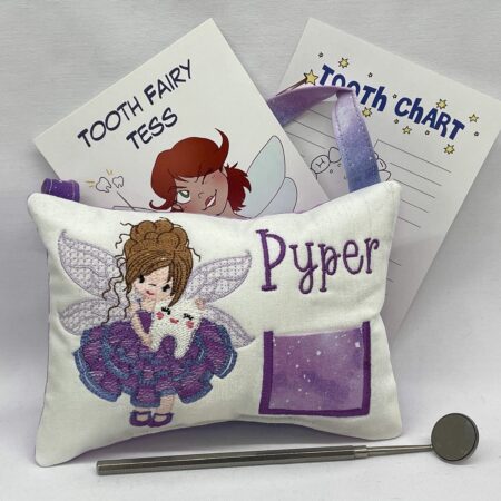Frilly Purple Dress Fairy Tooth Pillow by Tooth Fairy Tess