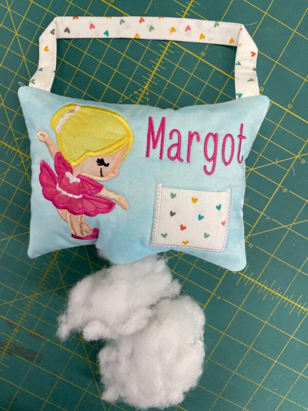 Ballerina Tooth Fairy Pillow by Tooth Fairy Tess- Personalized