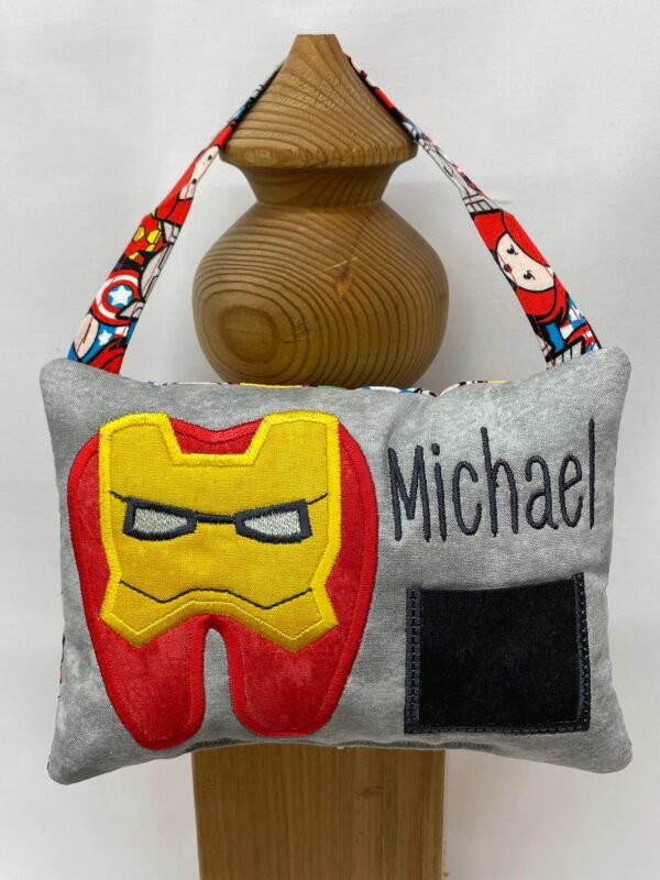 Iron Hero Tooth Fairy Pillow by Tooth Fairy Tess - Personalized