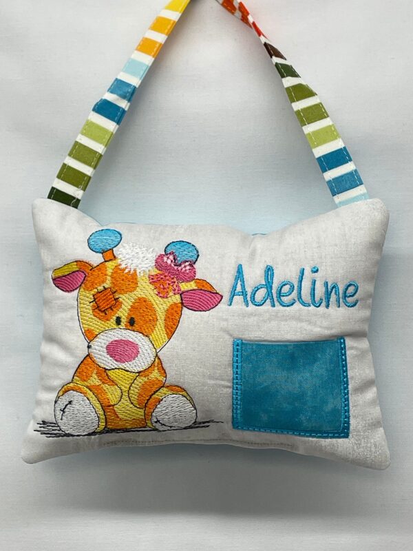 Giraffe Tooth Fairy Pillow by Tooth Fairy Tess - Personalized