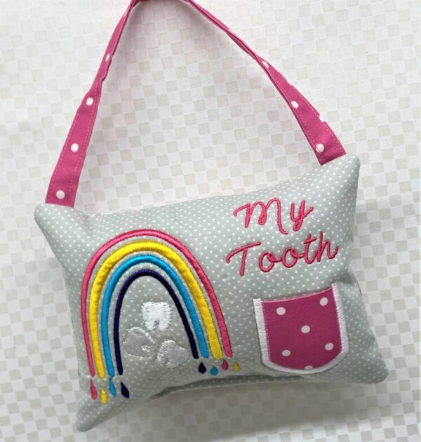 Rainbow Tooth Fairy Pillow by Tooth Fairy Tess - Personalized