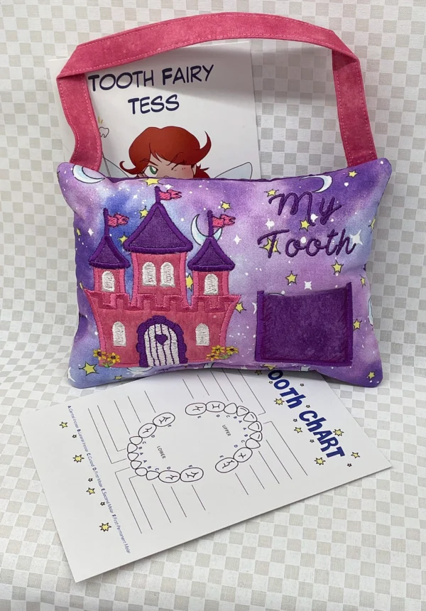 Fairy Tale Castle Tooth Fairy Pillow by Tooth Fairy Tess- Personalized