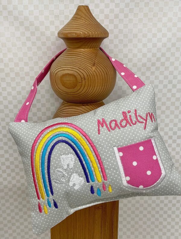 Rainbow Tooth Fairy Pillow by Tooth Fairy Tess - Personalized