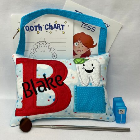 Name & Initial Tooth Fairy Pillow by Tooth Fairy Tess- Personalized