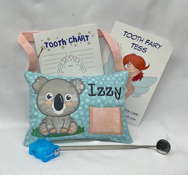 Koala Bear Tooth Fairy Pillow by Tooth Fairy Tess - Personalized