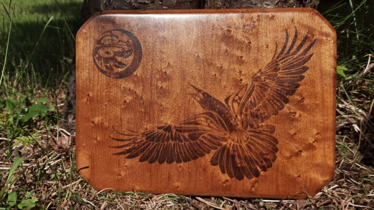 'Salish Moon Song' wooden cutting board/charcuterie board