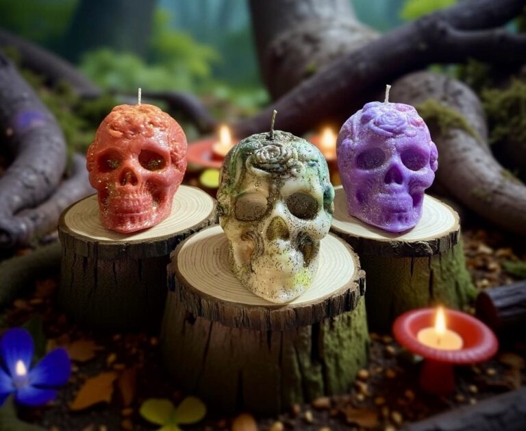 Halloween candles ¨Stylish & Macabre Trio¨ / Trio Bougies d'Halloween