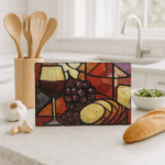 Vino Mosaic – Stained Glass Wine & Cheese Cutting Board
