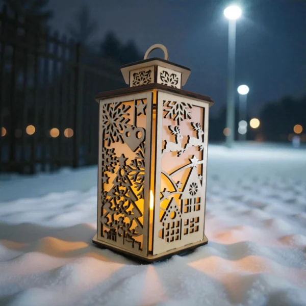 HAndmade Wooden Christmas Lanterns