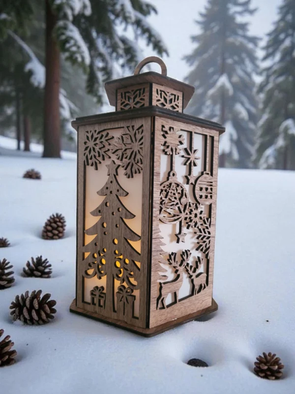 Handmade Wooden Christmas Lantern