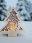 Handmade Wooden Christmas Tree LAntern