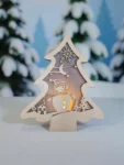 Wooden Christmas Tree Lantern