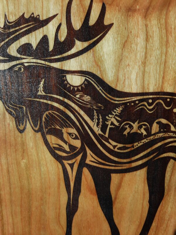 'He Who Stands Tall on the Land' wooden cutting board/charcuterie board