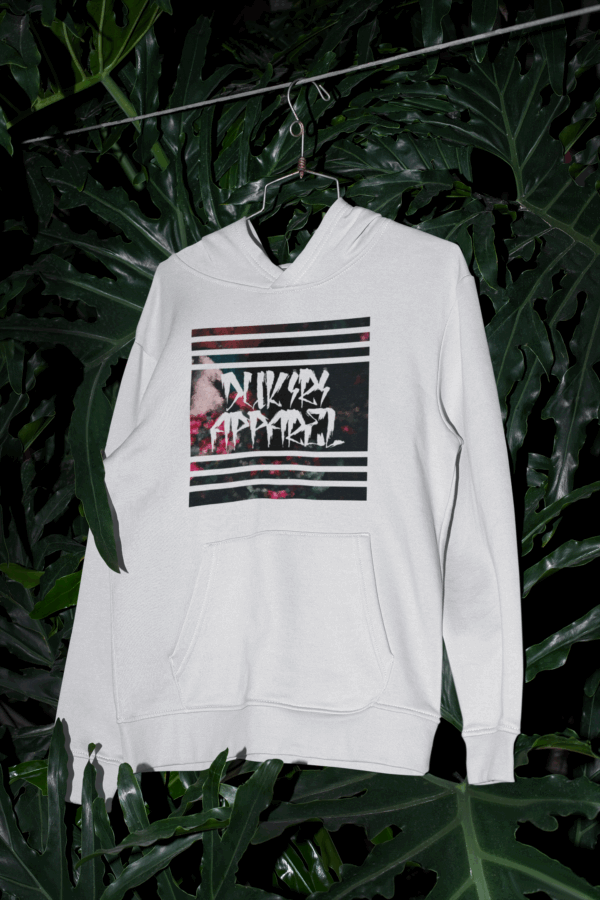Cubism Pattern White Hoodie