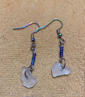 Earrings - sea glass