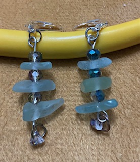 Earrings - sea glass