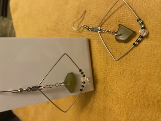 sea glass & bead earrings