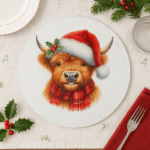 Highland Holiday Cheer – Glass Cutting Board
