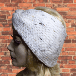 Aran Tweed Knit Turban Style Earwarmer