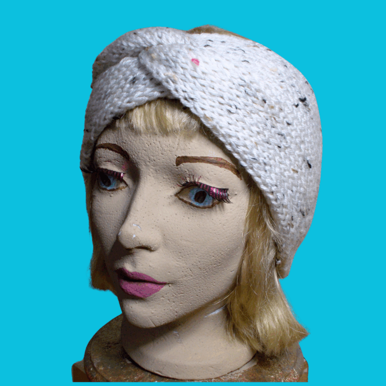 Aran Tweed Knit Turban Style Earwarmer