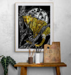 Cheetah in a Tree, Hand drawn Original Wall Art - Digital Download
