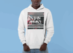 Cubism Pattern White Hoodie