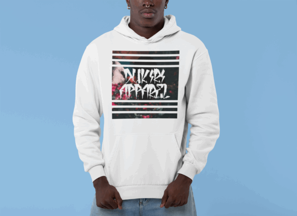 Cubism Pattern White Hoodie