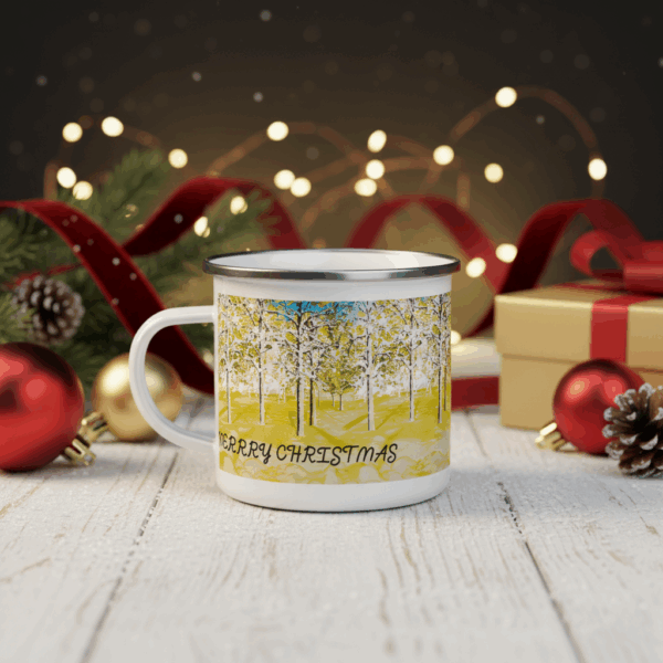 Merry Christmas Enamel Mug