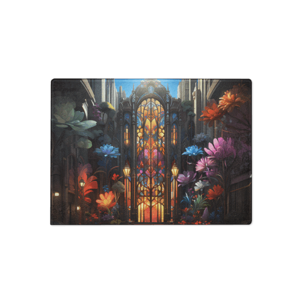 Cathedral Bloom – Glass Cutting Board