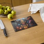 Cathedral Bloom – Glass Cutting Board